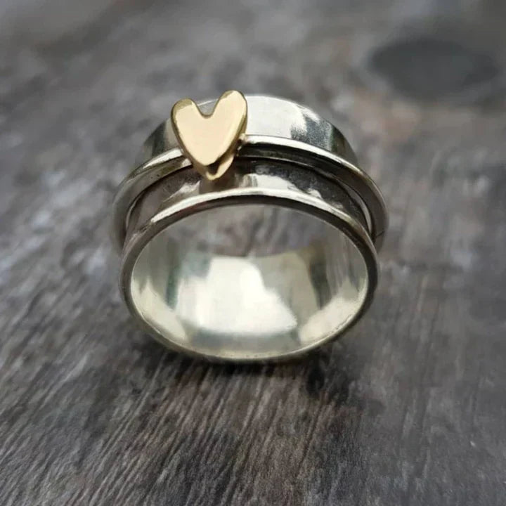 Classic Hjerte Drop Silver Ring