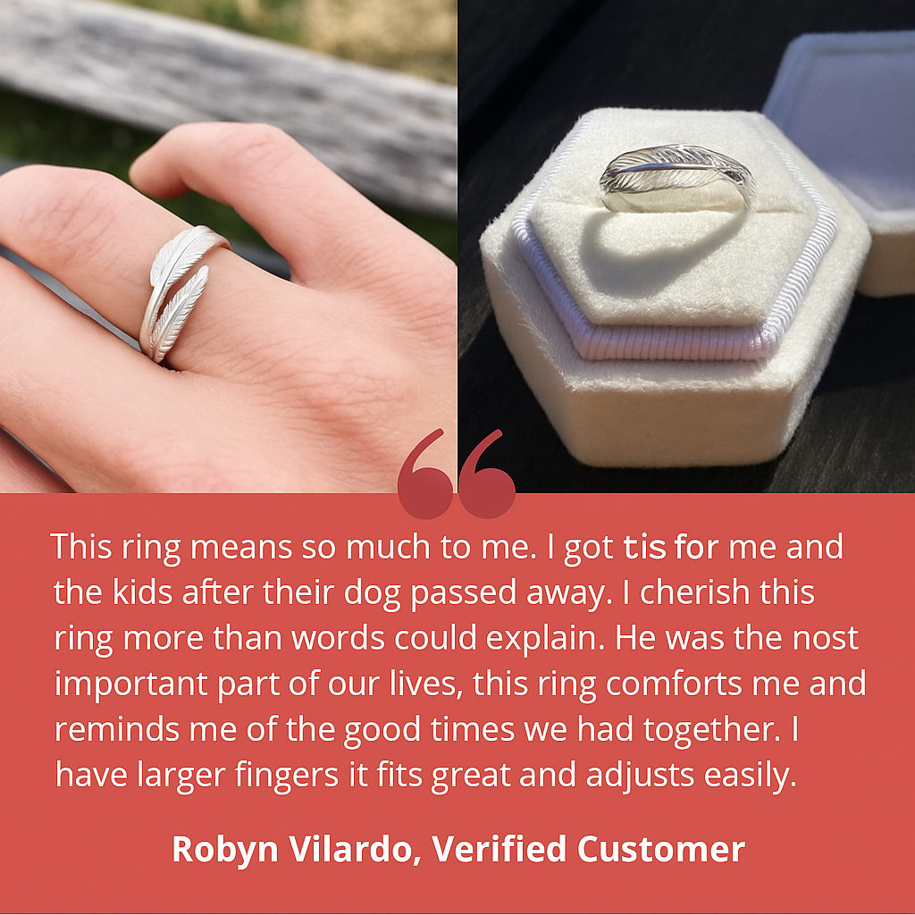 Himmelsk Fjer Justerbar Ring