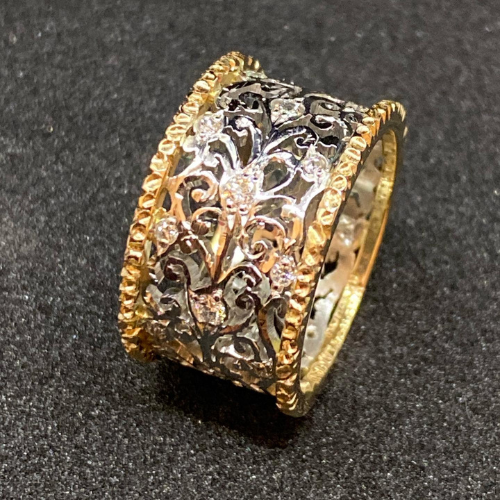 Mikaela - Retro Zirkonia Ivy Ring