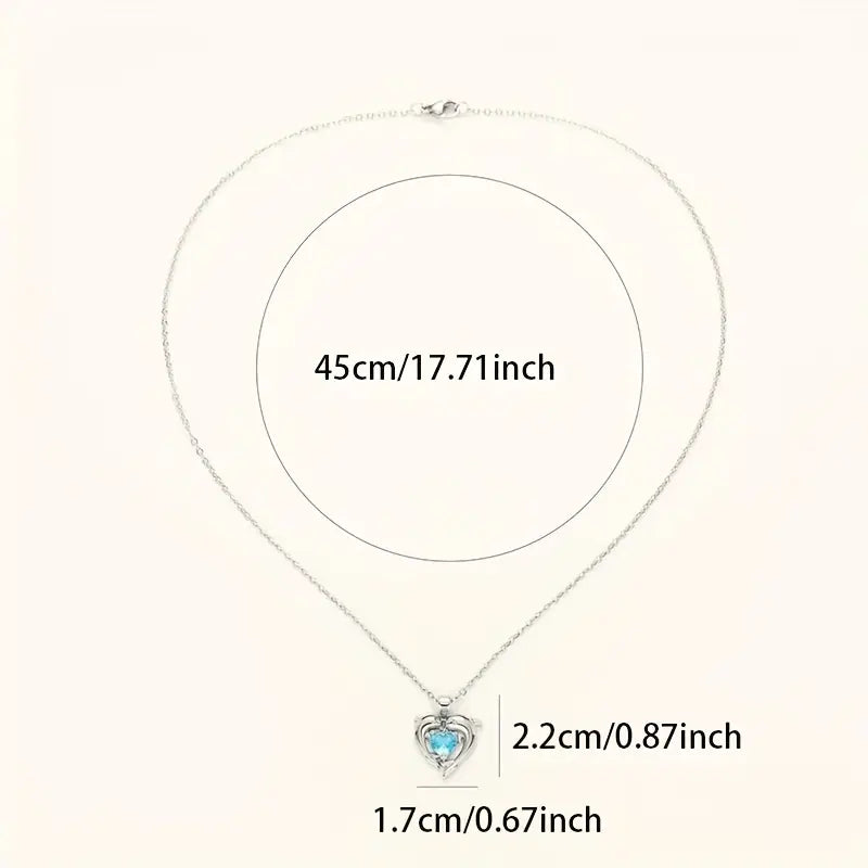 Oceanwave Zwillinge Halskette | Weißgold