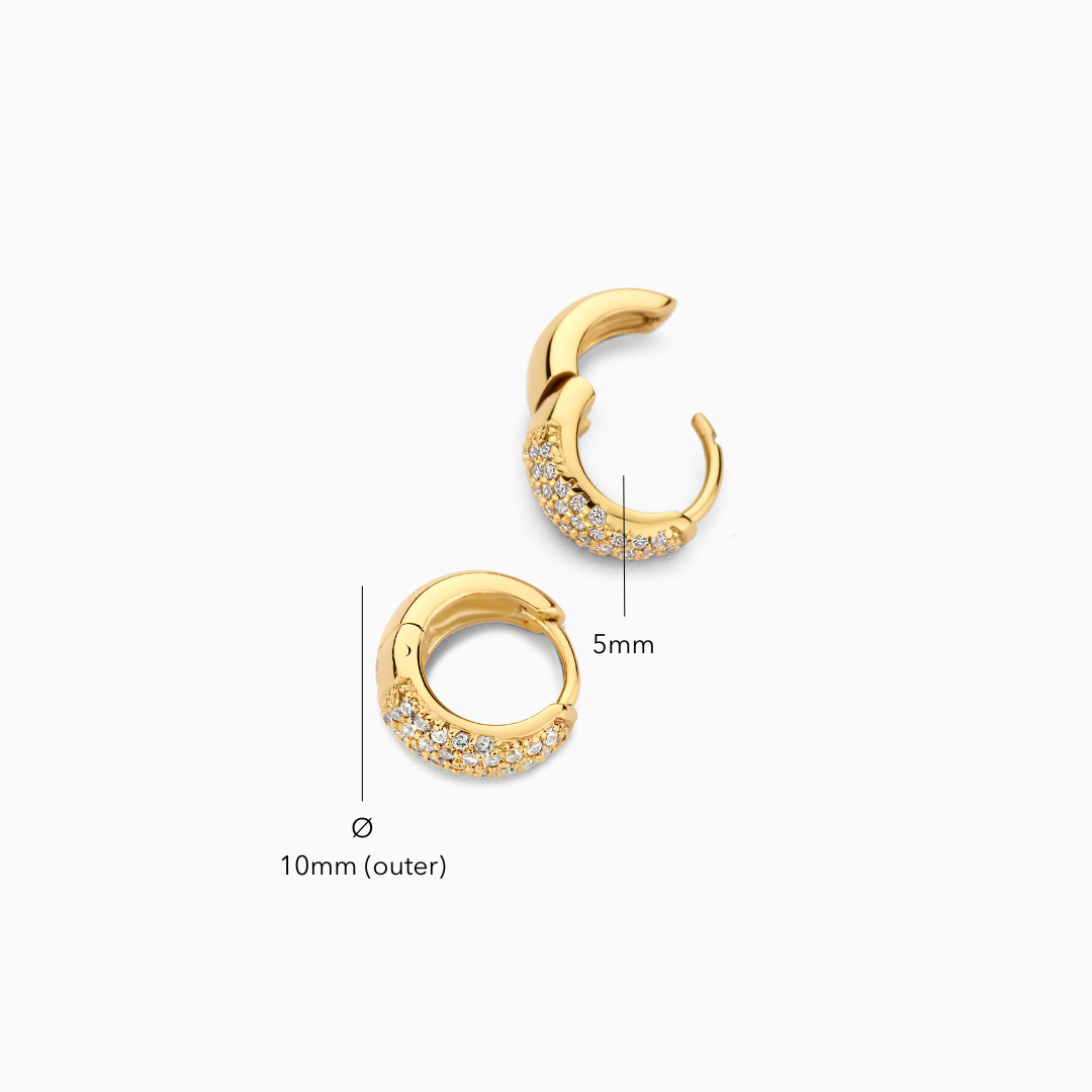 Jules Petite Hoops | Weißes Gold