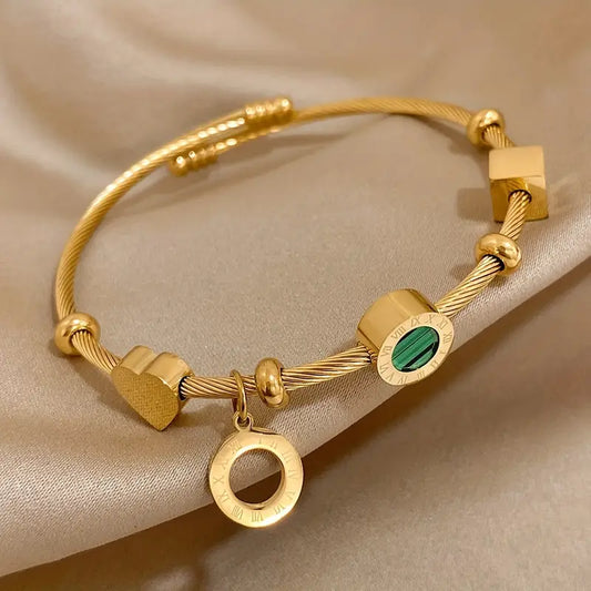 Emerald Rousseau Bracelet | Gold