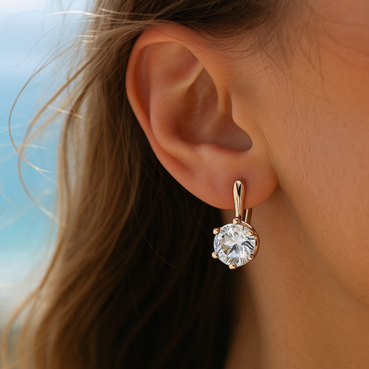 Eirene | Runde Zirkonia Ørepynt