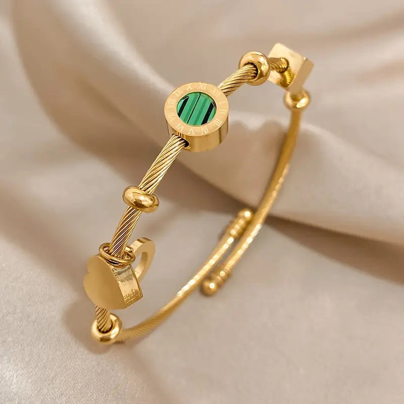 Emerald Rousseau Bracelet | Gold