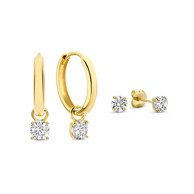 Selene Tränen Edelsteinschmuck Set | Weißgold