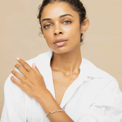 Herzensbrief Initial Halskette | Weißgold