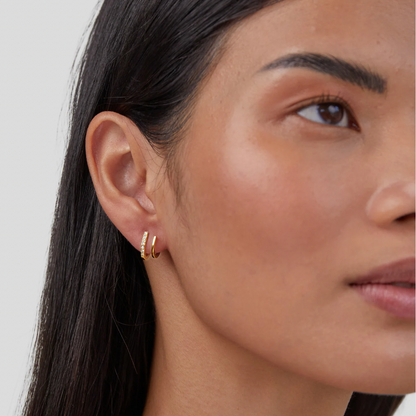 Krallen Gold & Kristall Ohrstecker