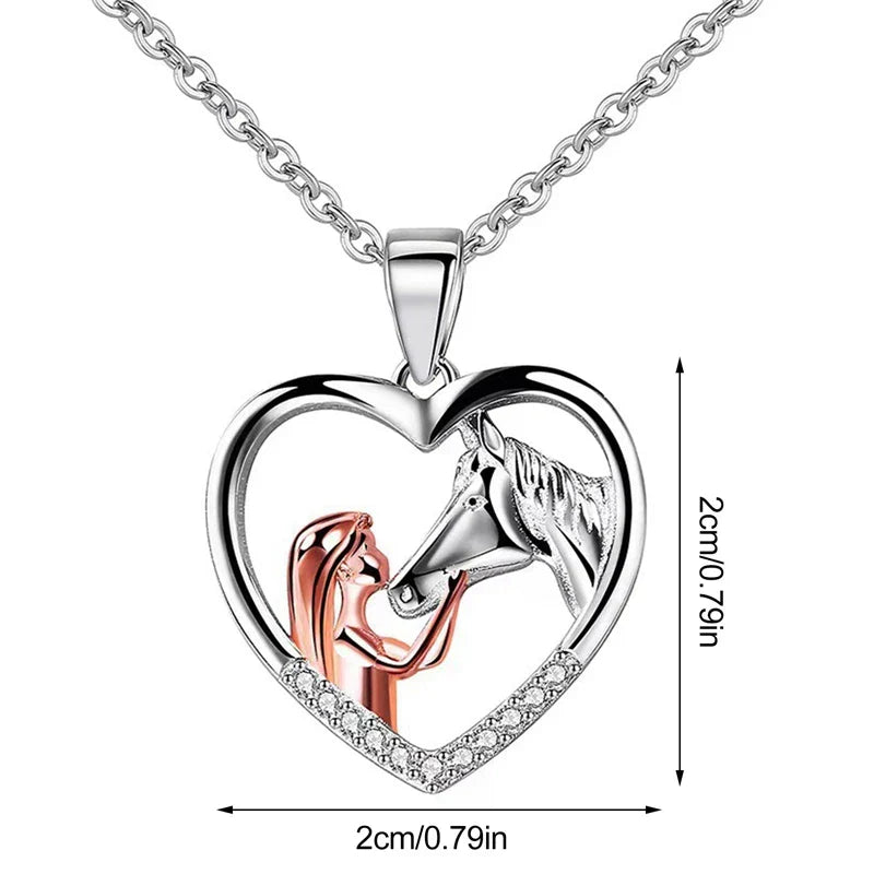 Hestesport Elegance Heart Necklace