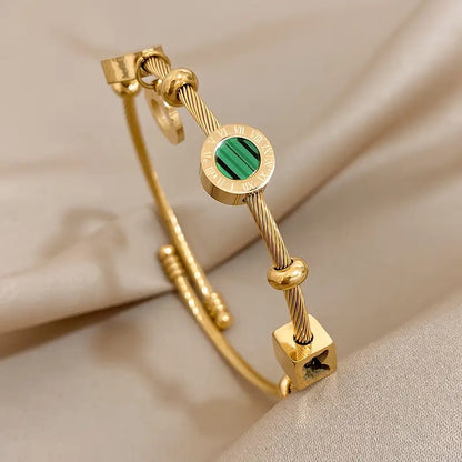 Emerald Rousseau Bracelet | Gold