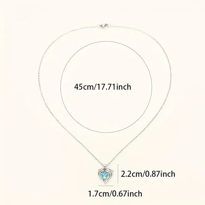 Oceanwave Zwillinge Halskette | Weißgold