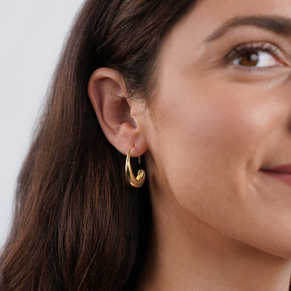 Cina - Teardrop Hoop Earrings