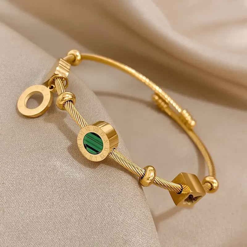 Emerald Rousseau Bracelet | Gold