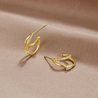 Artie Crystallia Gold Earrings