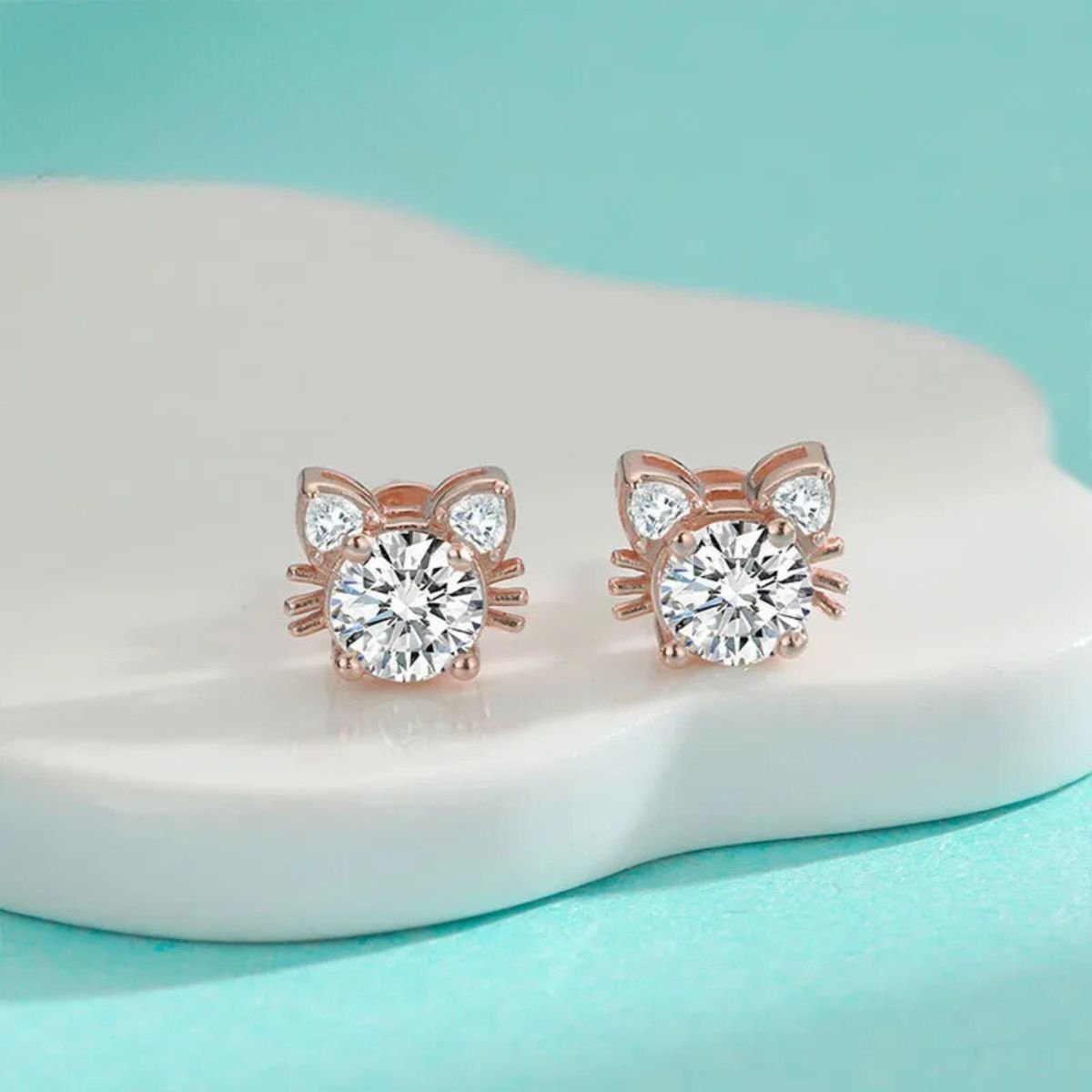 Celestial Cat Stud Earrings