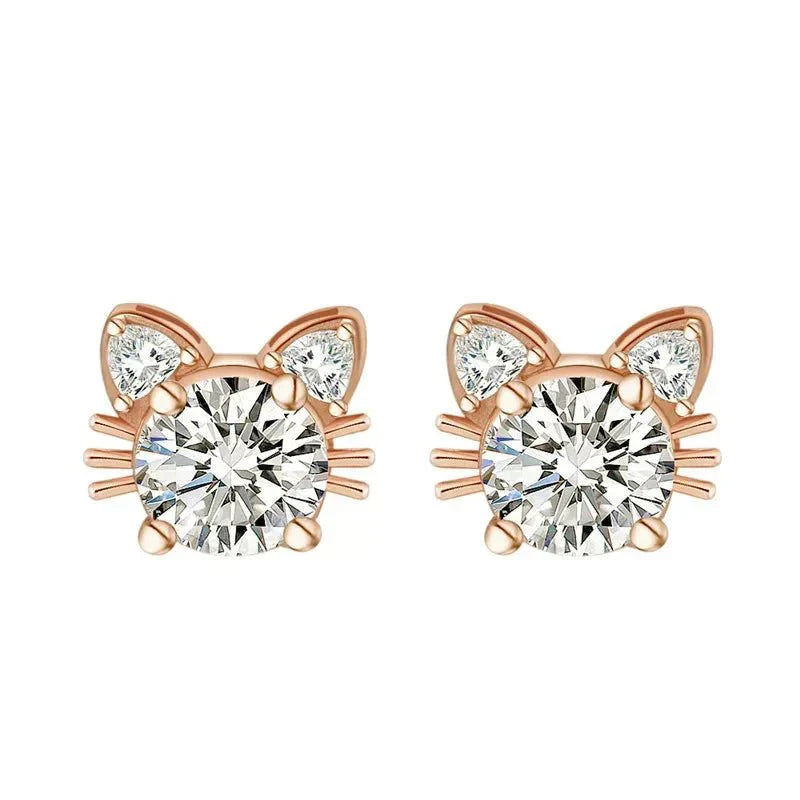 Celestial Cat Stud Earrings