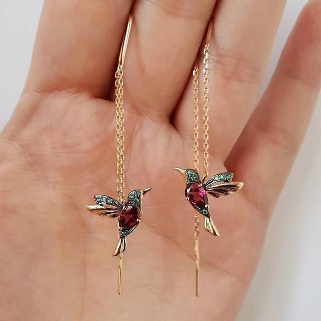 Kolibri Emaille- und Zirkonia-Studs