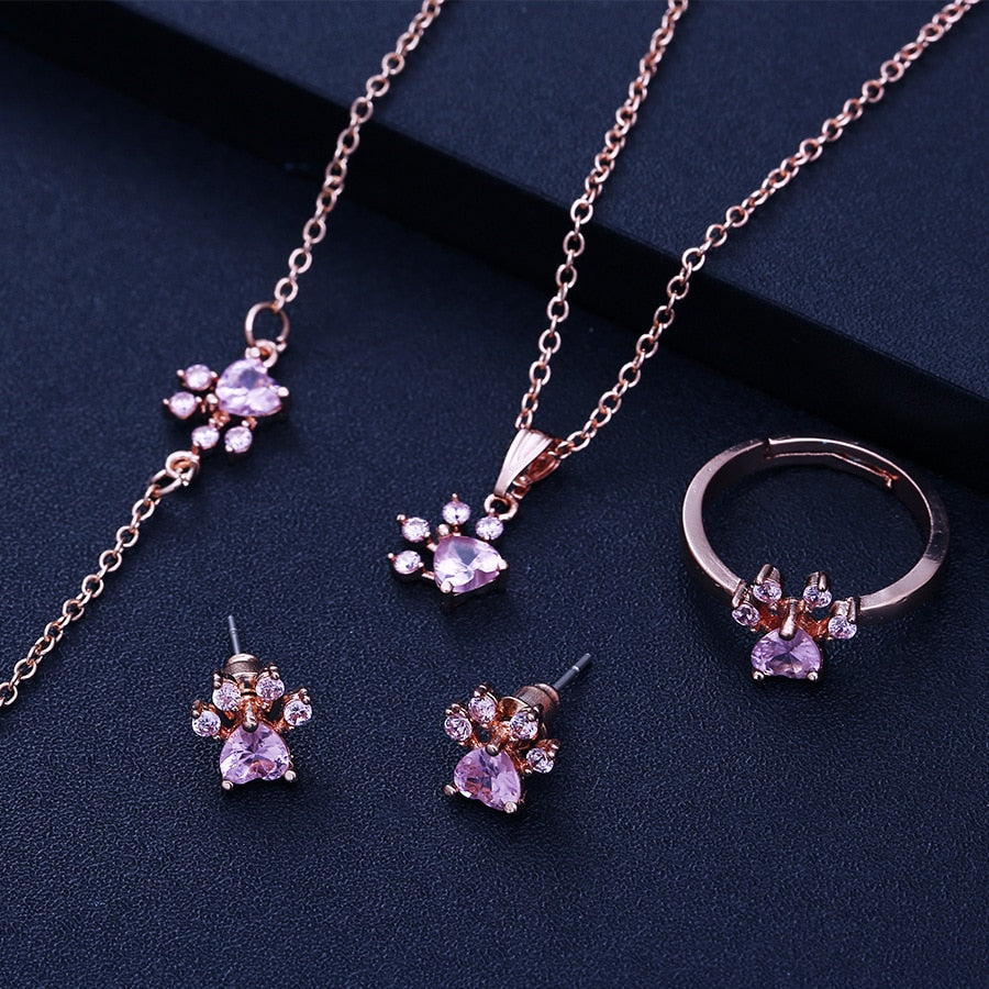 Celestial Paw Jewelry Set